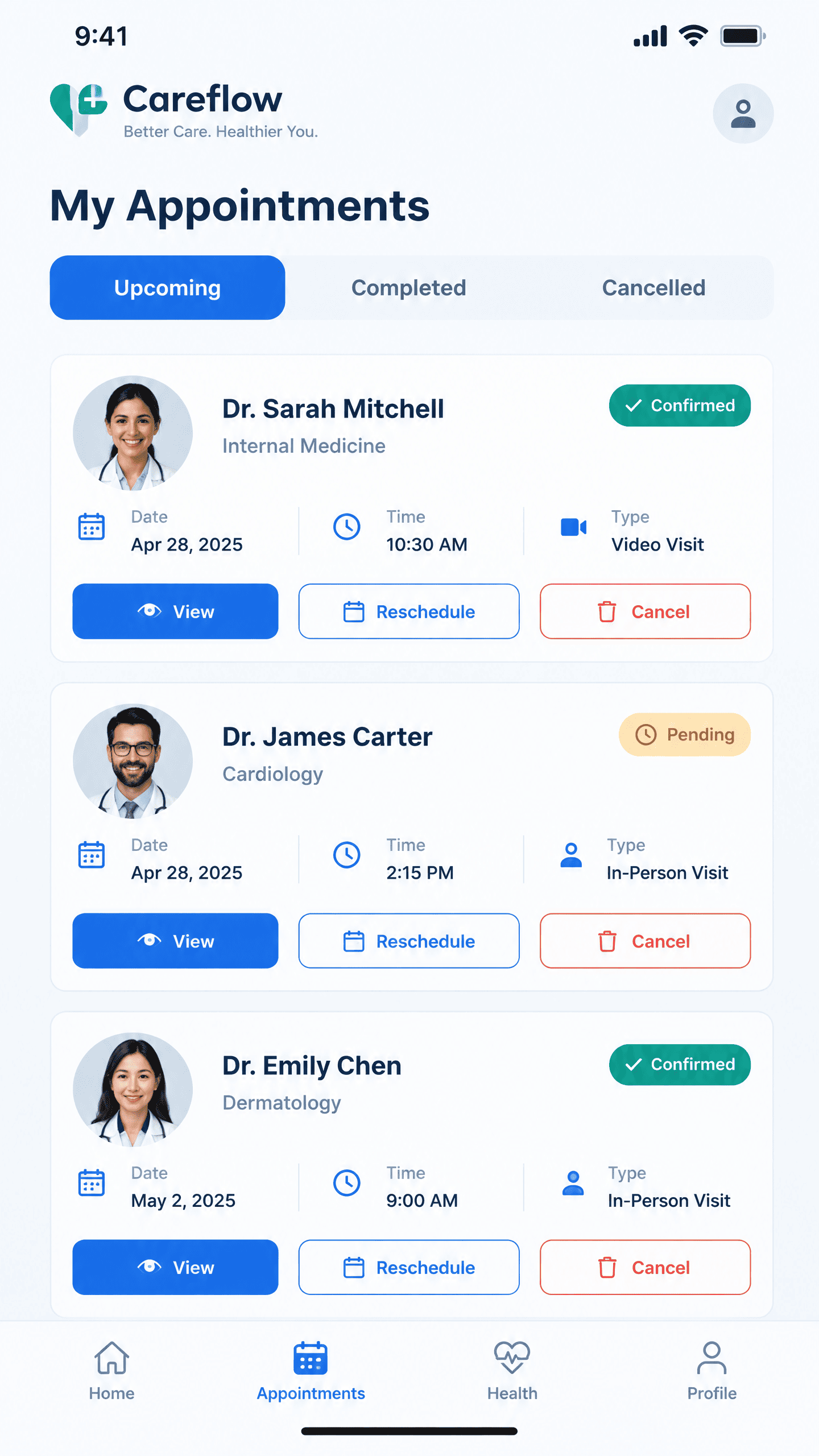 My Appointments & Consultation History